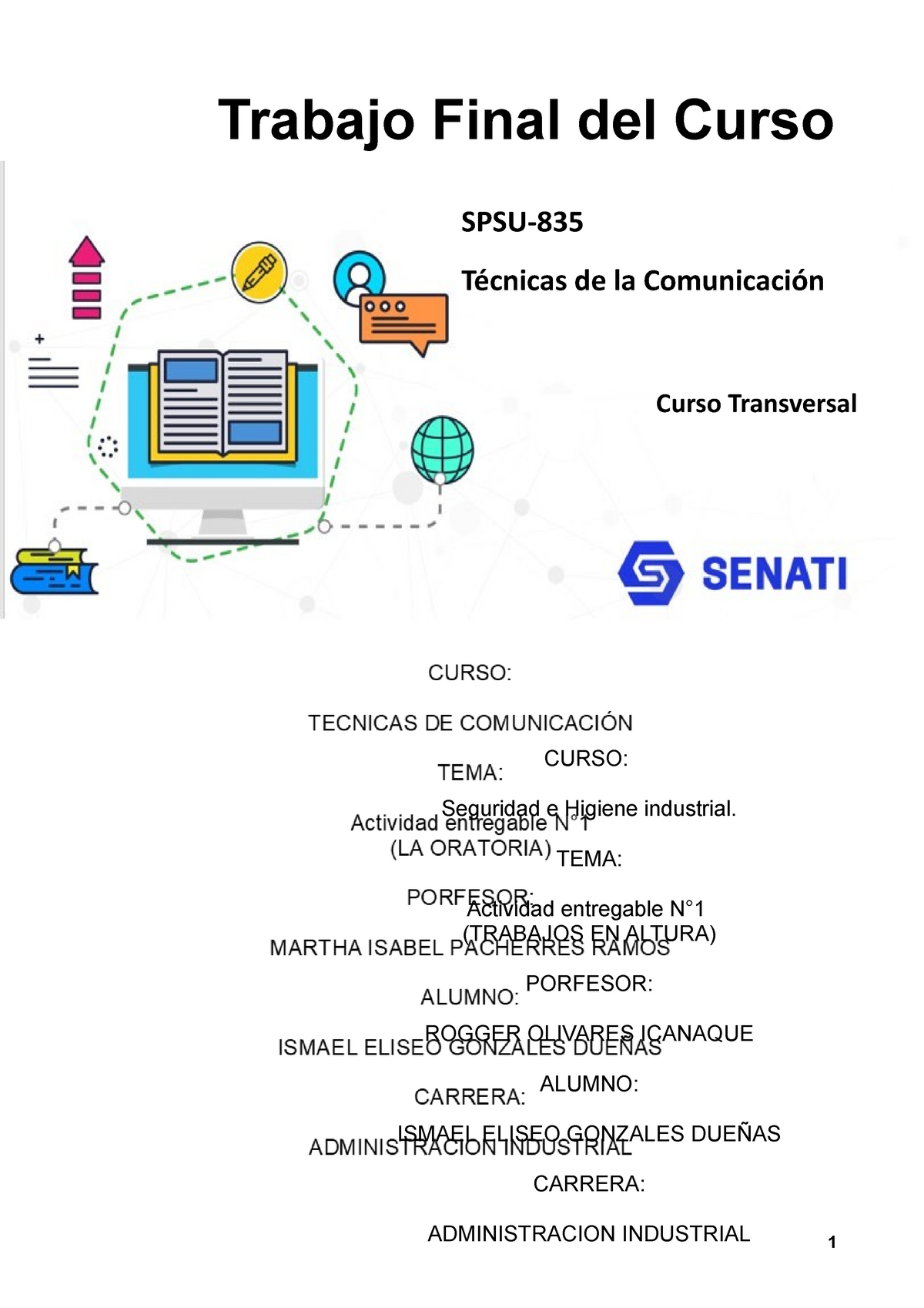 Actividad Entregable 1 Tecnicas De Comunicacion Senati Administracion