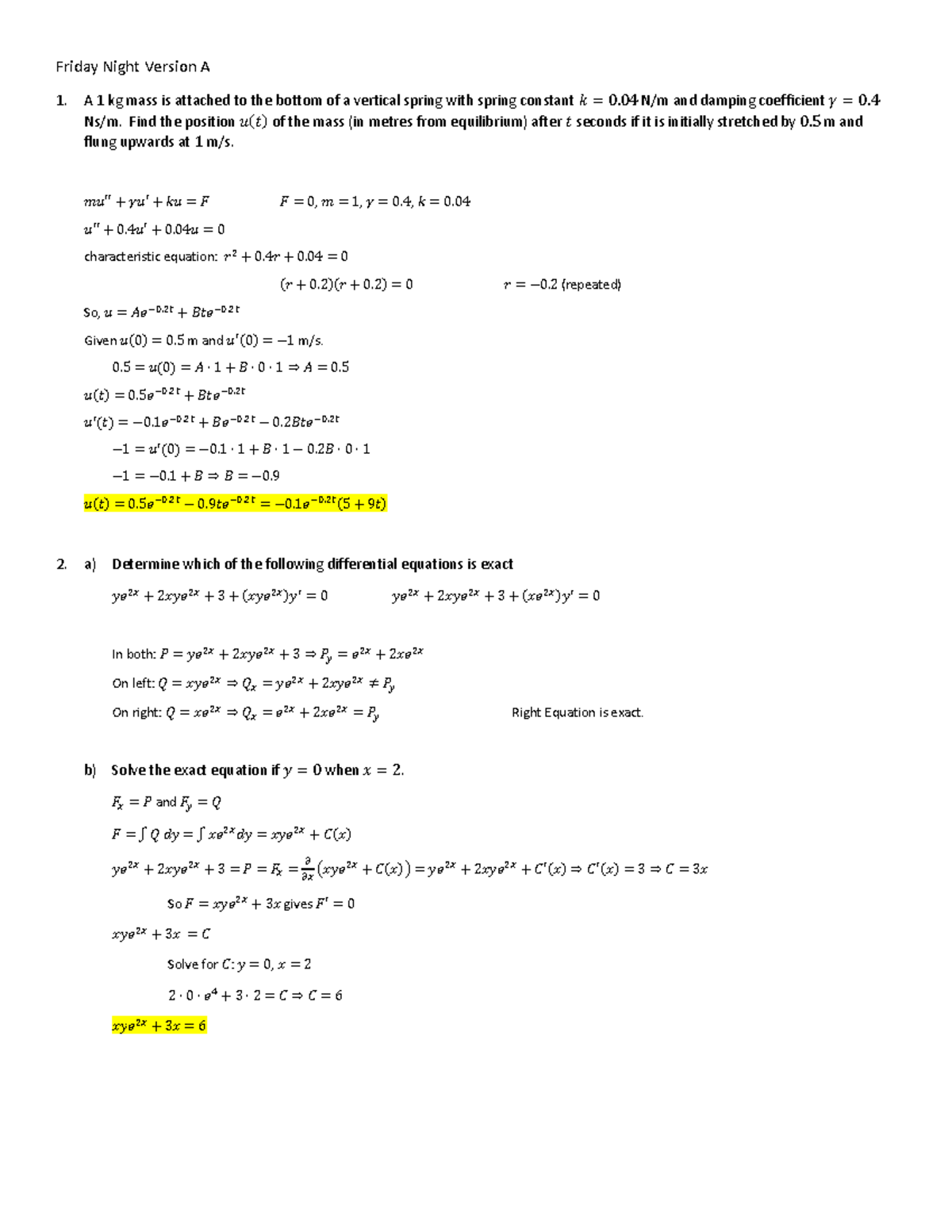 Midterm May 2019 Questions And Answers Warning Tt Undefined Function 32 Friday Night 0977