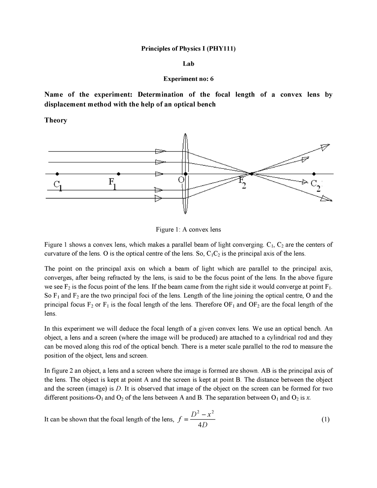 class 11 physics experiment 6