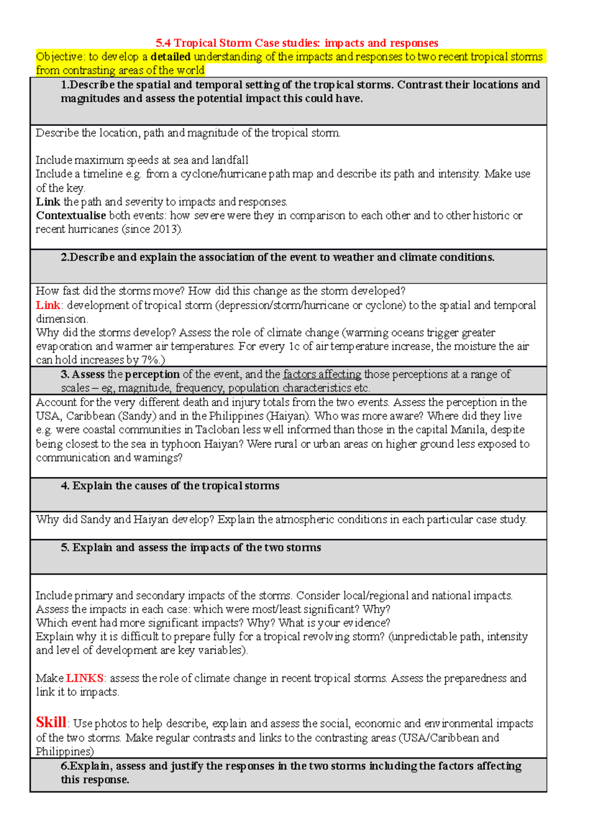 5 5 Tropical storm case study support 5 Tropical Storm Case studies
