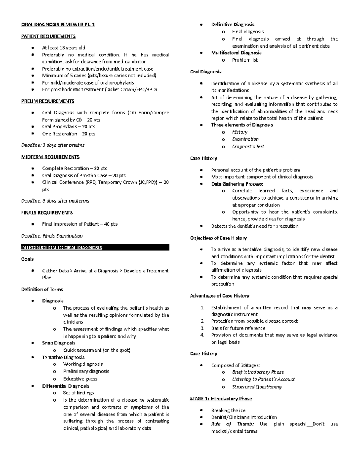 1. Introduction to Oral Diagnosis and all you need to know - ORAL ...