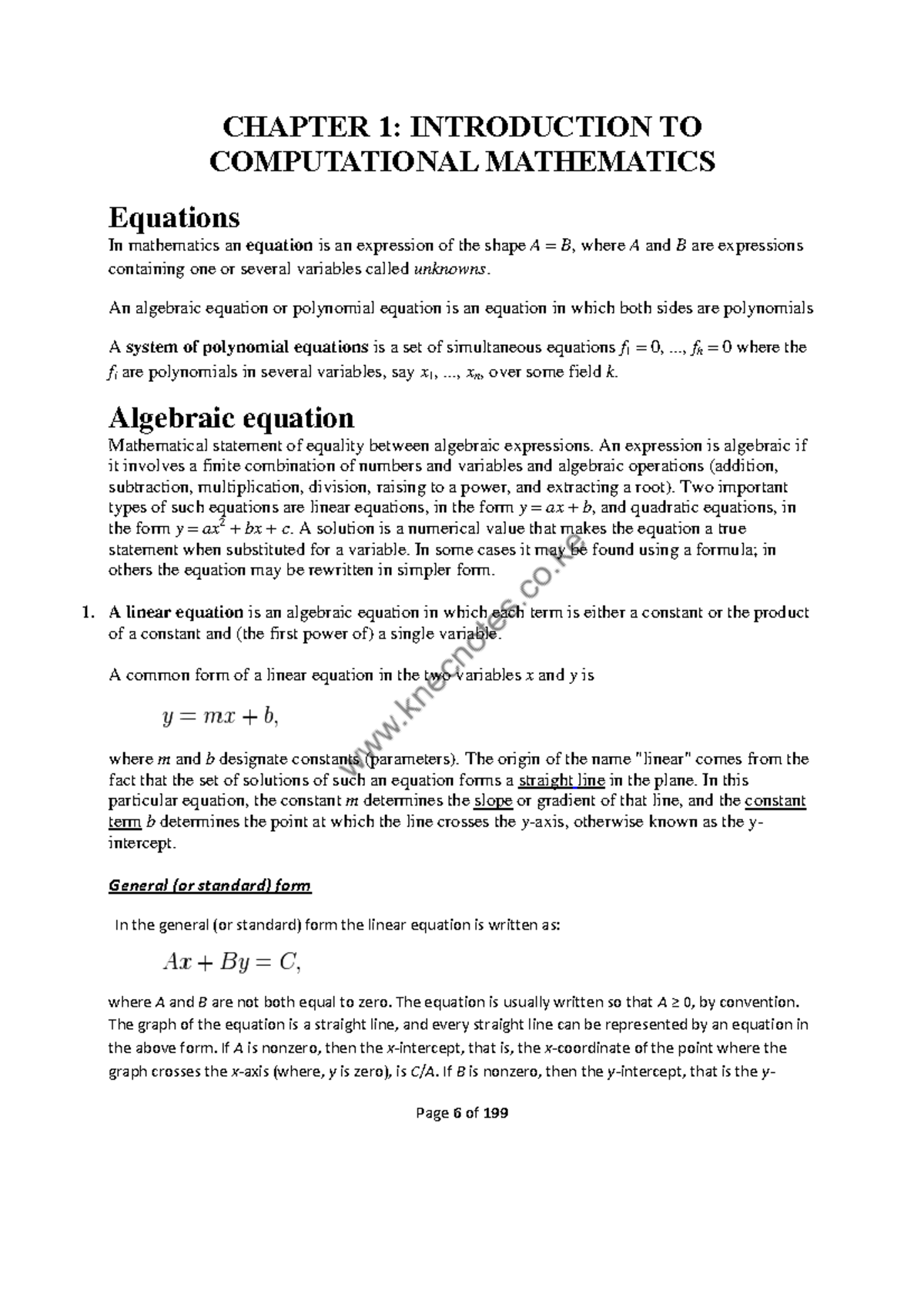 Introduction To Chapter 1 Introduction To Computational Mathematics