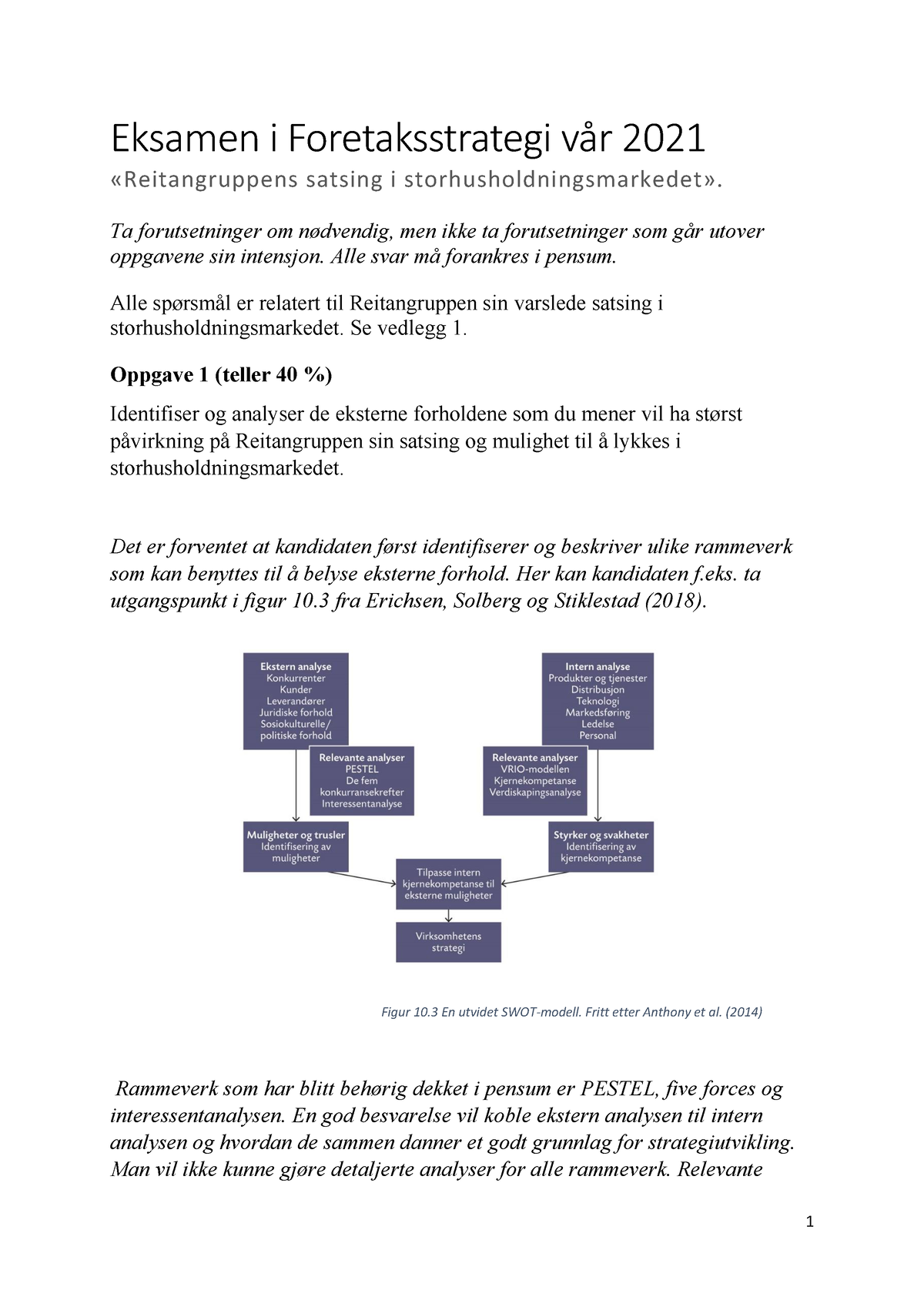 Eksamen ORG2002 Vår 2021 Med Sensorveiledning - Eksamen I ...