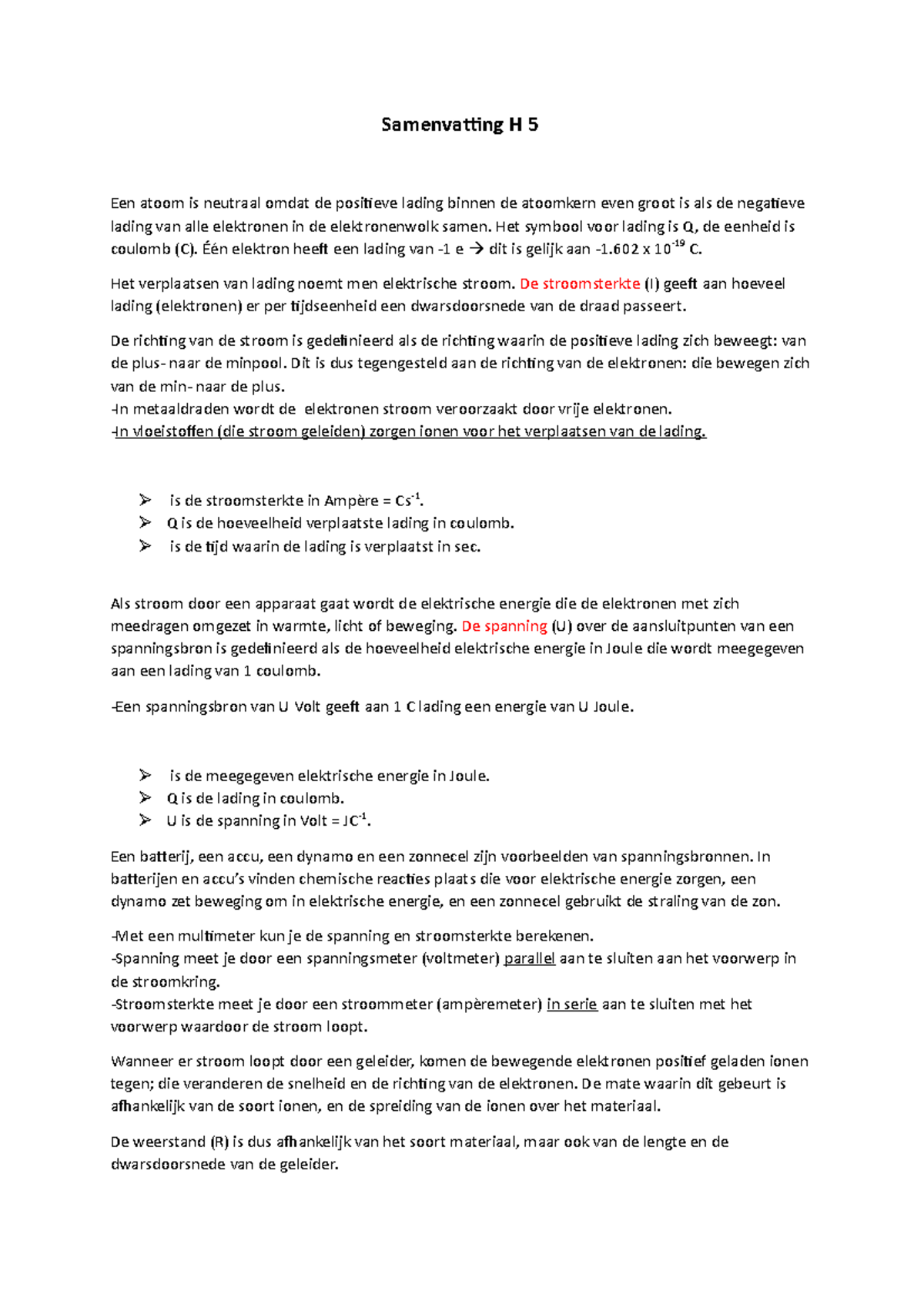 Samenvatting Systematische Natuurkunde Hoofdstuk Samenvatting H Een Atoom Is Neutraal