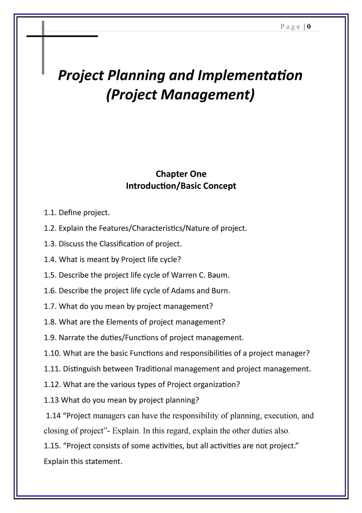 Project management - Prepared for BBA - Project Planning and ...