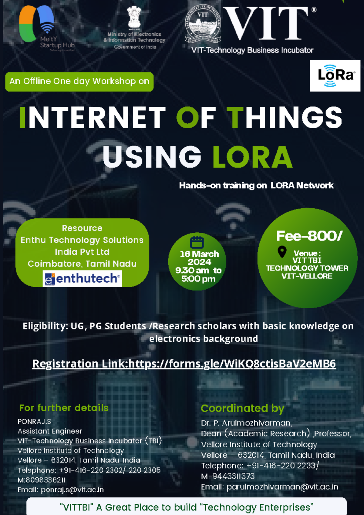 Vittbi-IOT-LORA- Enthutech 0 - An Offline One Day Workshop On "VITTBI ...