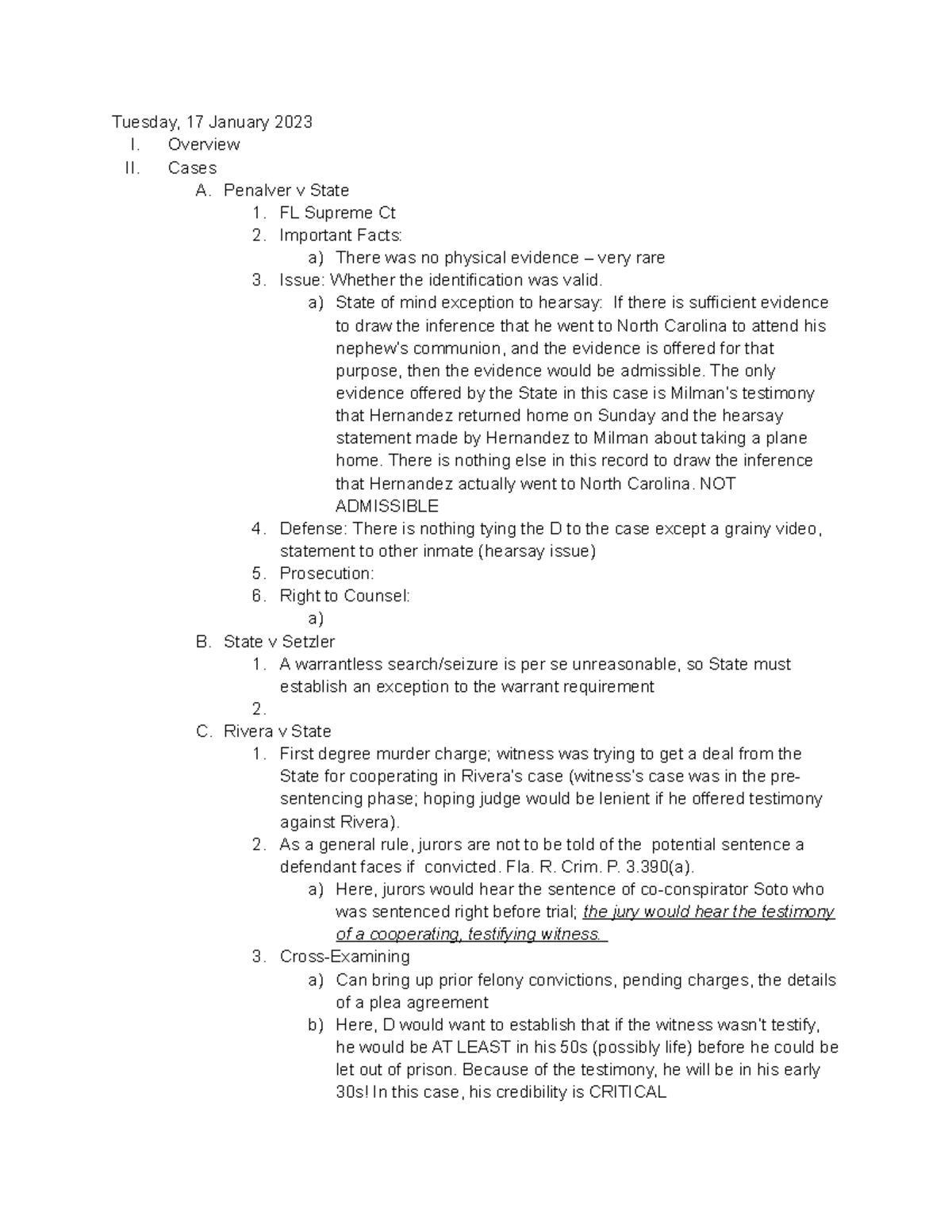 Crim Pro-3 - Crim Pro Notes For Quarter - Tuesday, 17 January 2023 I ...