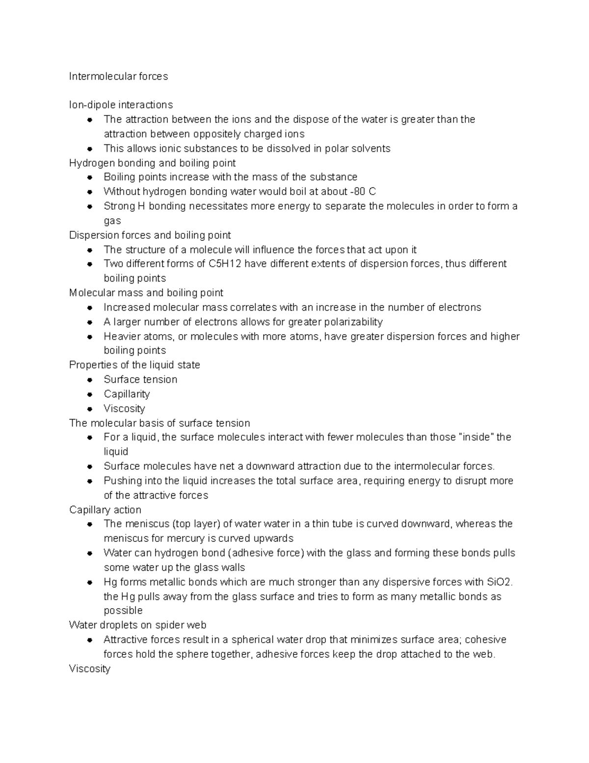 Chem 200 ch 10 notes - Google Docs - Intermolecular forces Ion-dipole ...