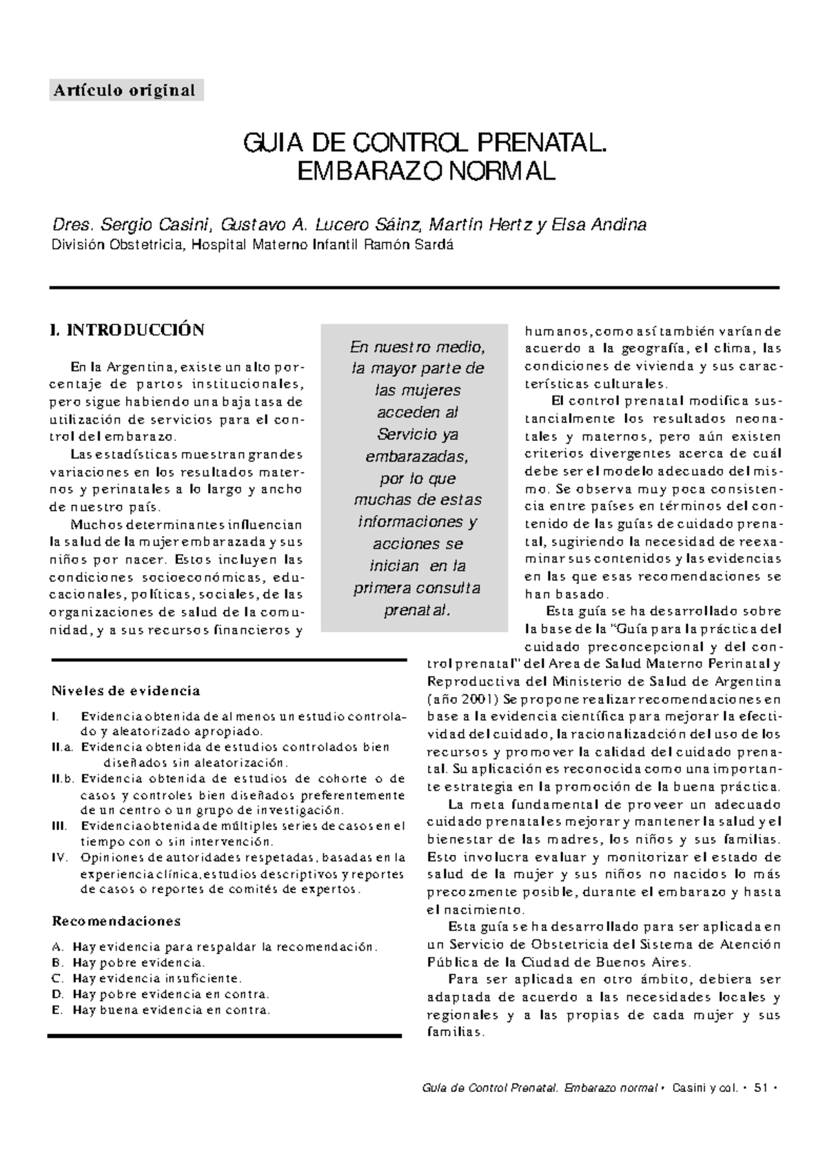2002 Guia de Control prenatal - Guía de Co ntro l Pre natal. Embarazo ...