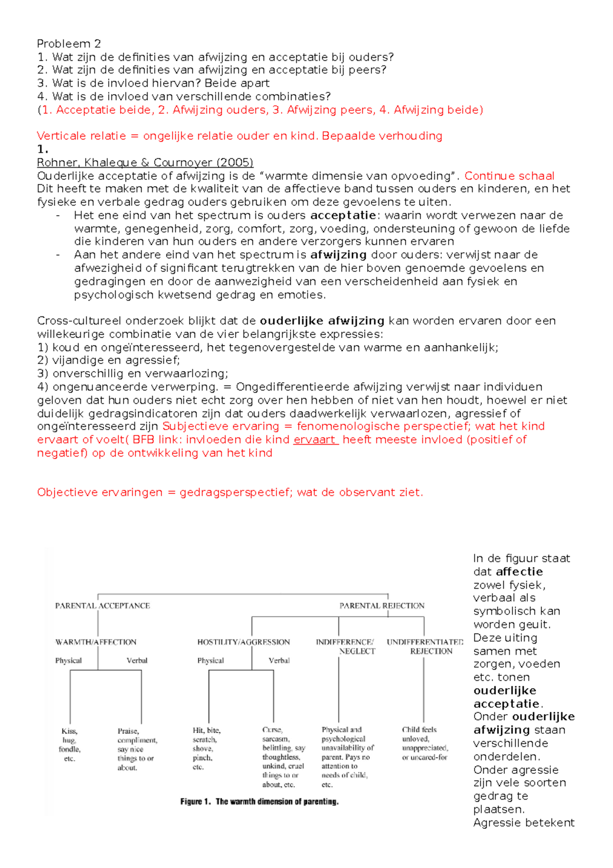 Probleem 2 Probleem Wat zijn de definities van afwijzing en acceptatie