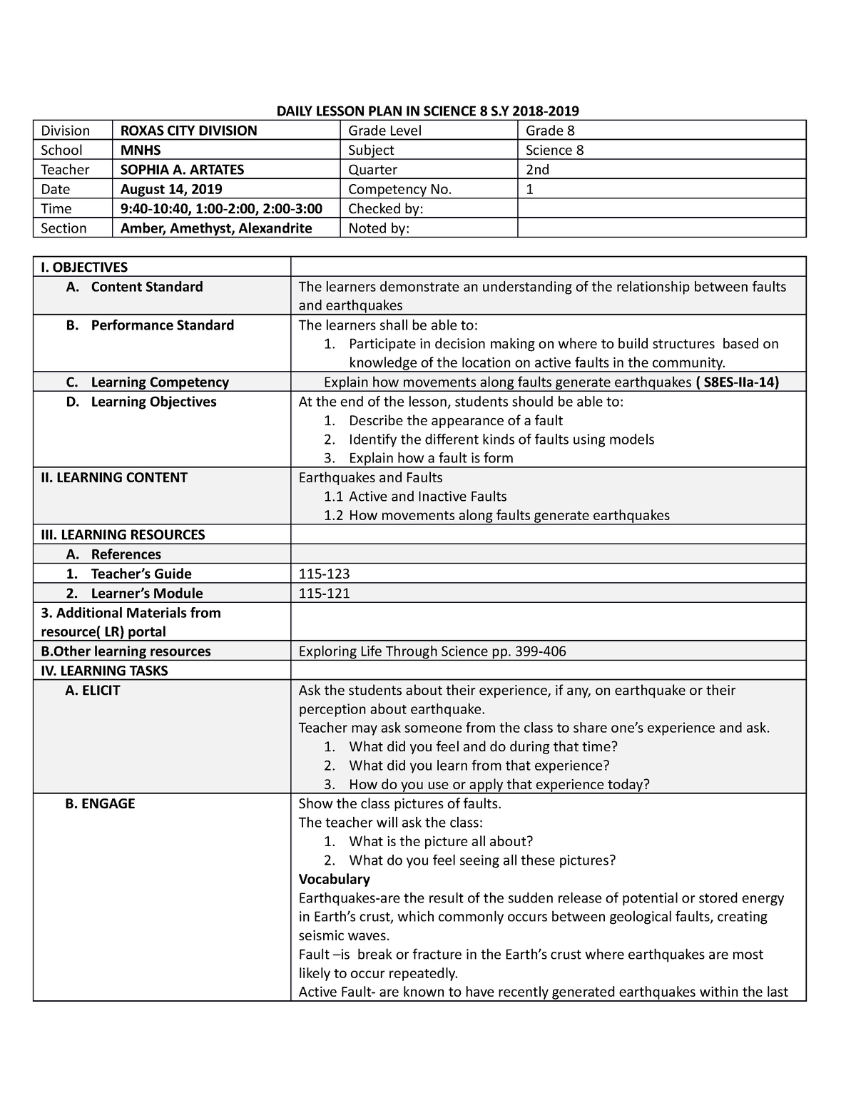 427920645 Science 8 DLL 2nd Quarter - DAILY LESSON PLAN IN SCIENCE 8 S ...