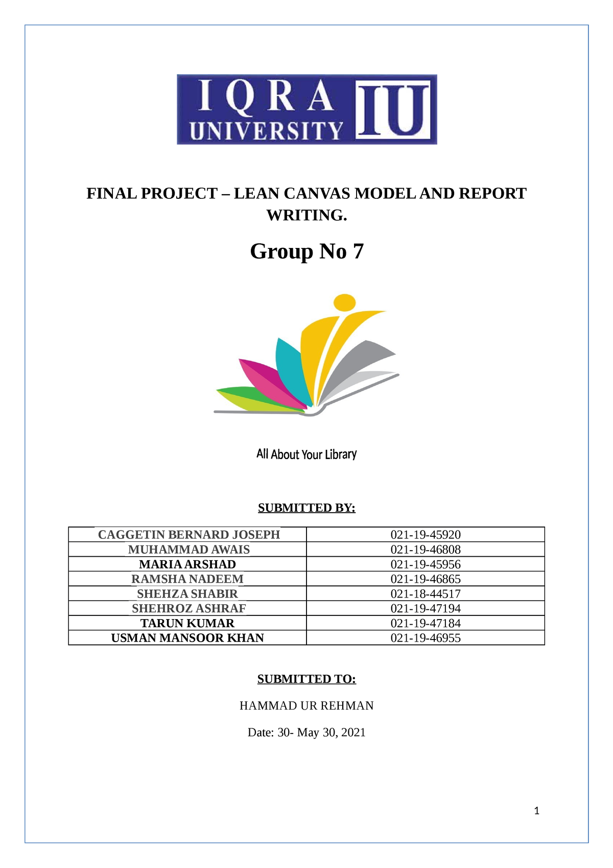 Group 7 Final Report Introduction TO Entrepreneurship B.B - FINAL ...