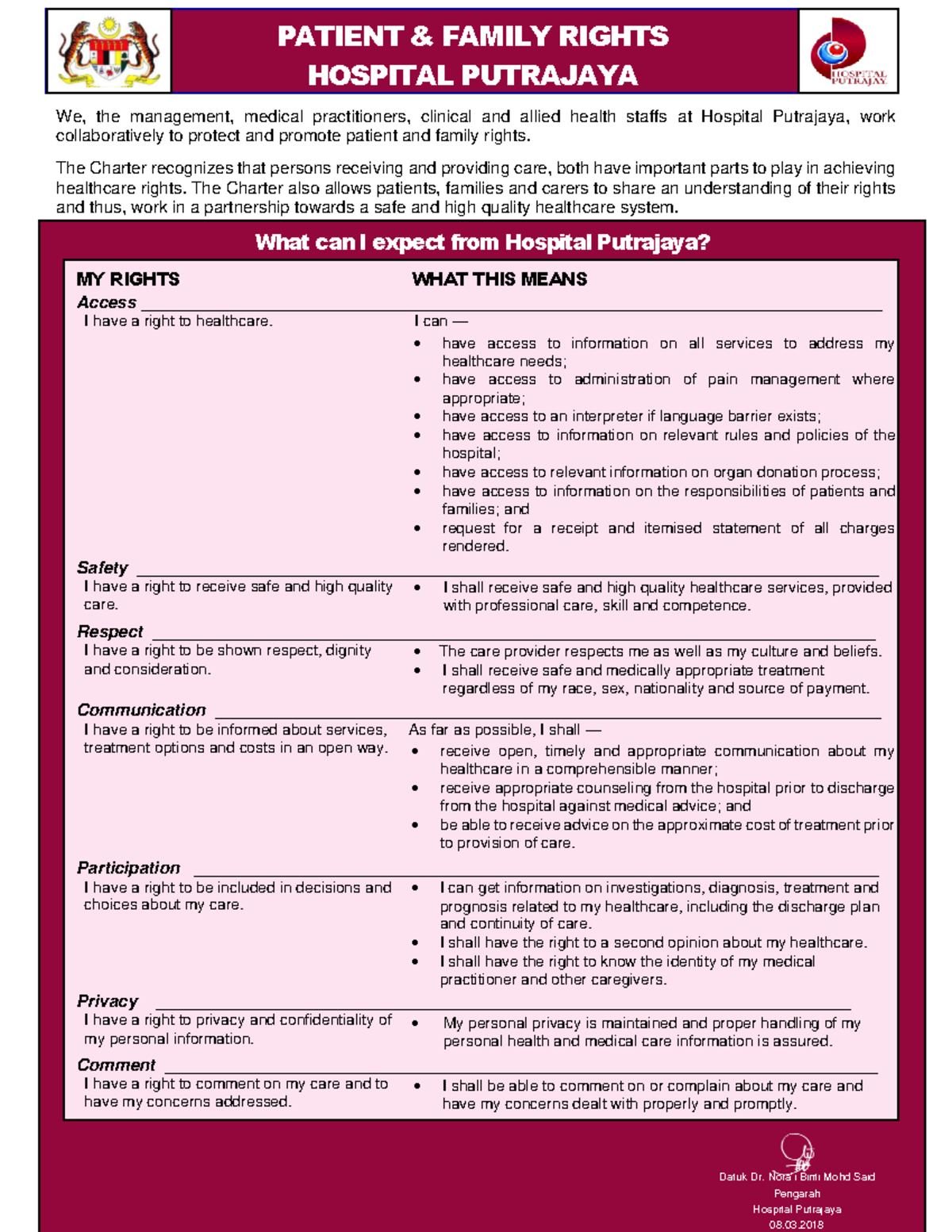 Patient and family rights en - The Charter recognizes that persons ...