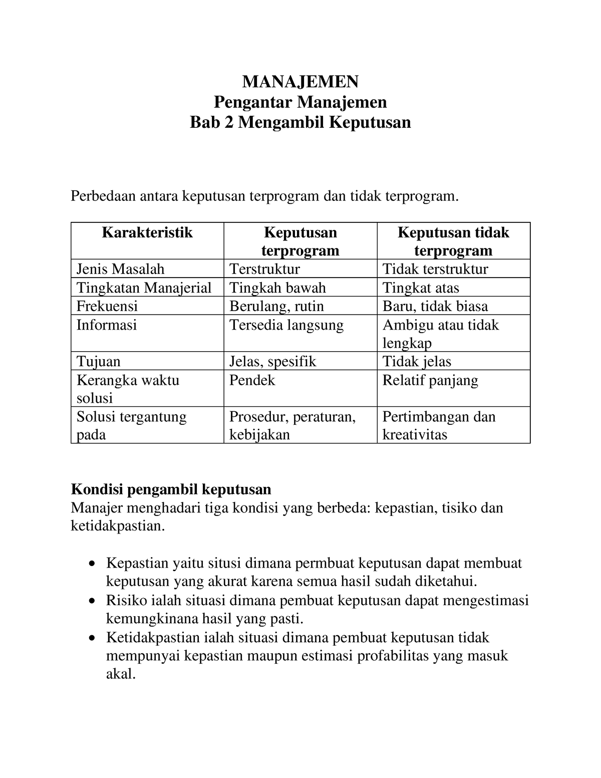 Pengantar Manajemen Jilid 1, Bab 2 - MANAJEMEN Pengantar Manajemen Bab ...