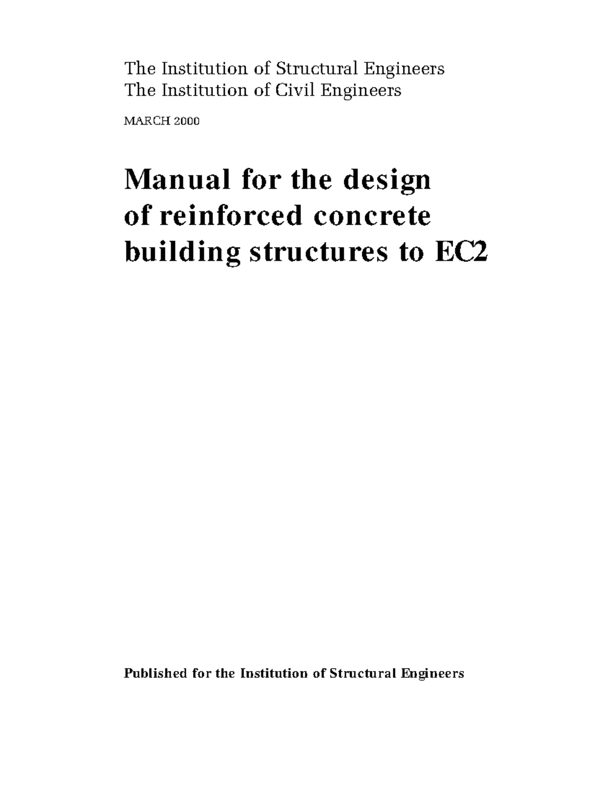 Concrete Building Structures - The Institution of Structural Engineers ...