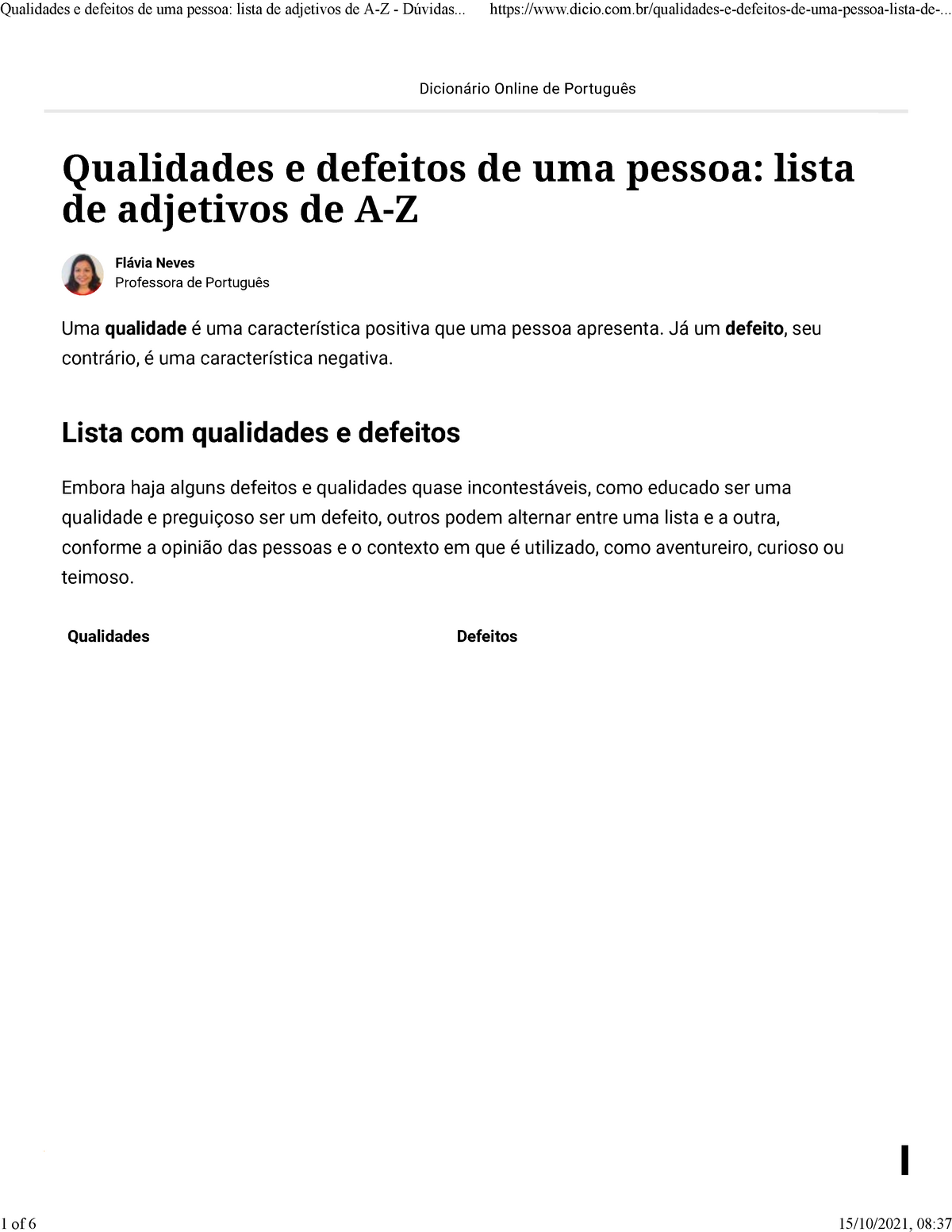 Iniciando - Dicio, Dicionário Online de Português