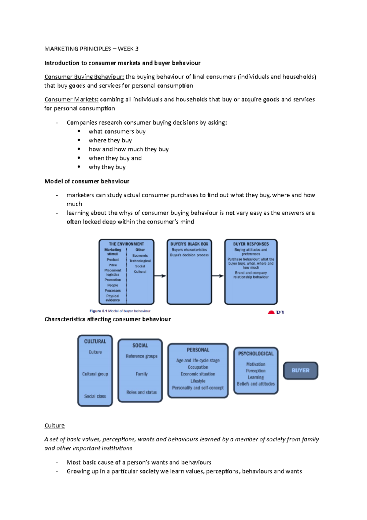 Marketing Principles - Week 3 Lecture Notes - MARKETING PRINCIPLES ...