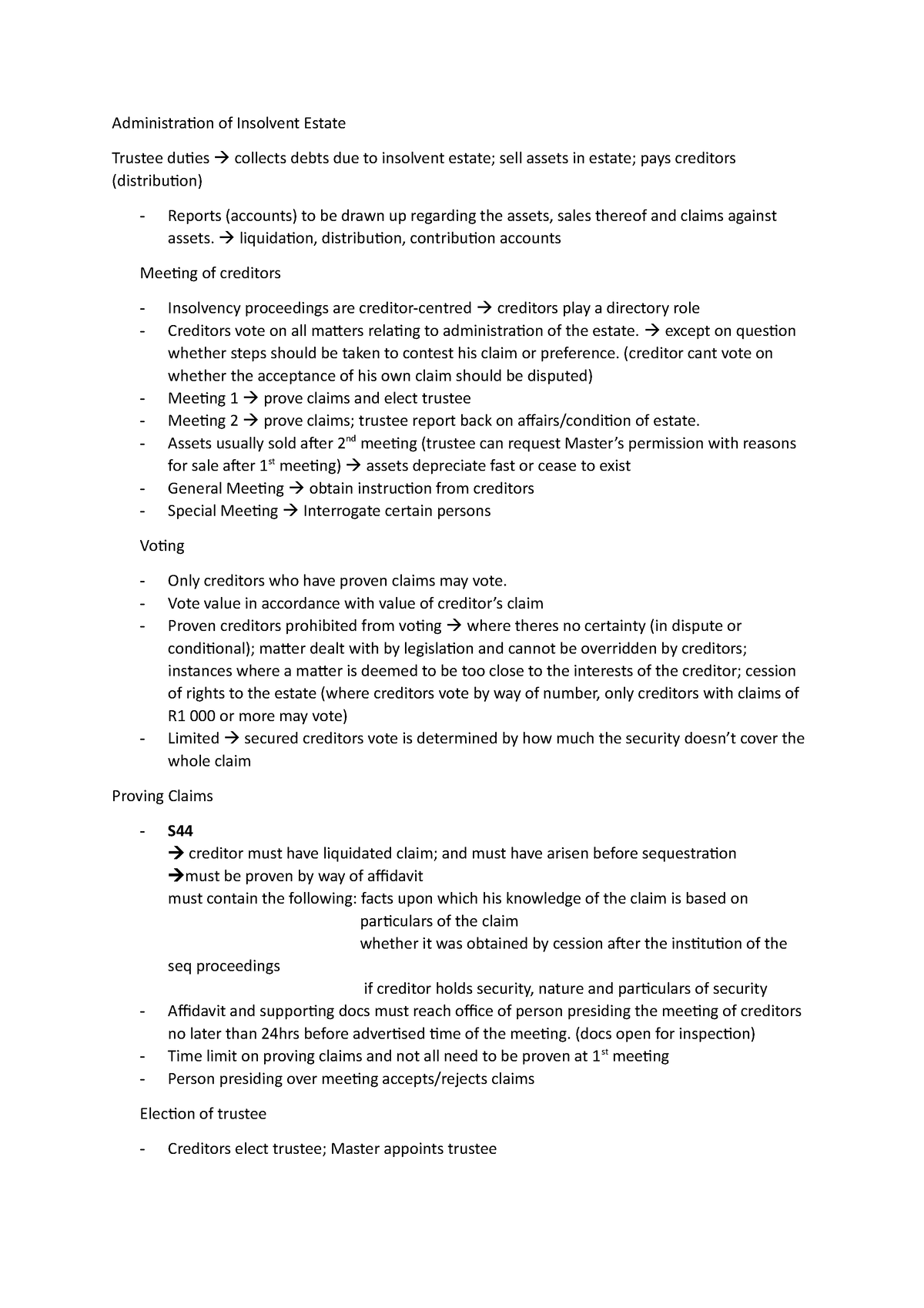 Administration of Insolvent Estate - Administration of Insolvent Estate ...