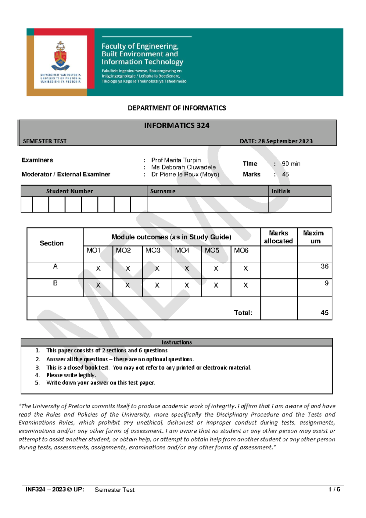 MEMO INF 324 Semester to publish - DEPARTMENT OF INFORMATICS ...
