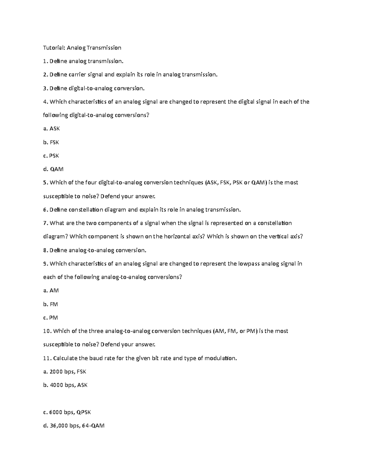 ITT400 TUTO 4 Farhana Tuto with answer Tutorial Analog