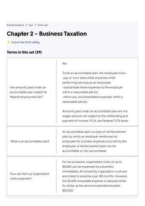 Introduction To Business Taxation Flashcards - Introduction To Business ...