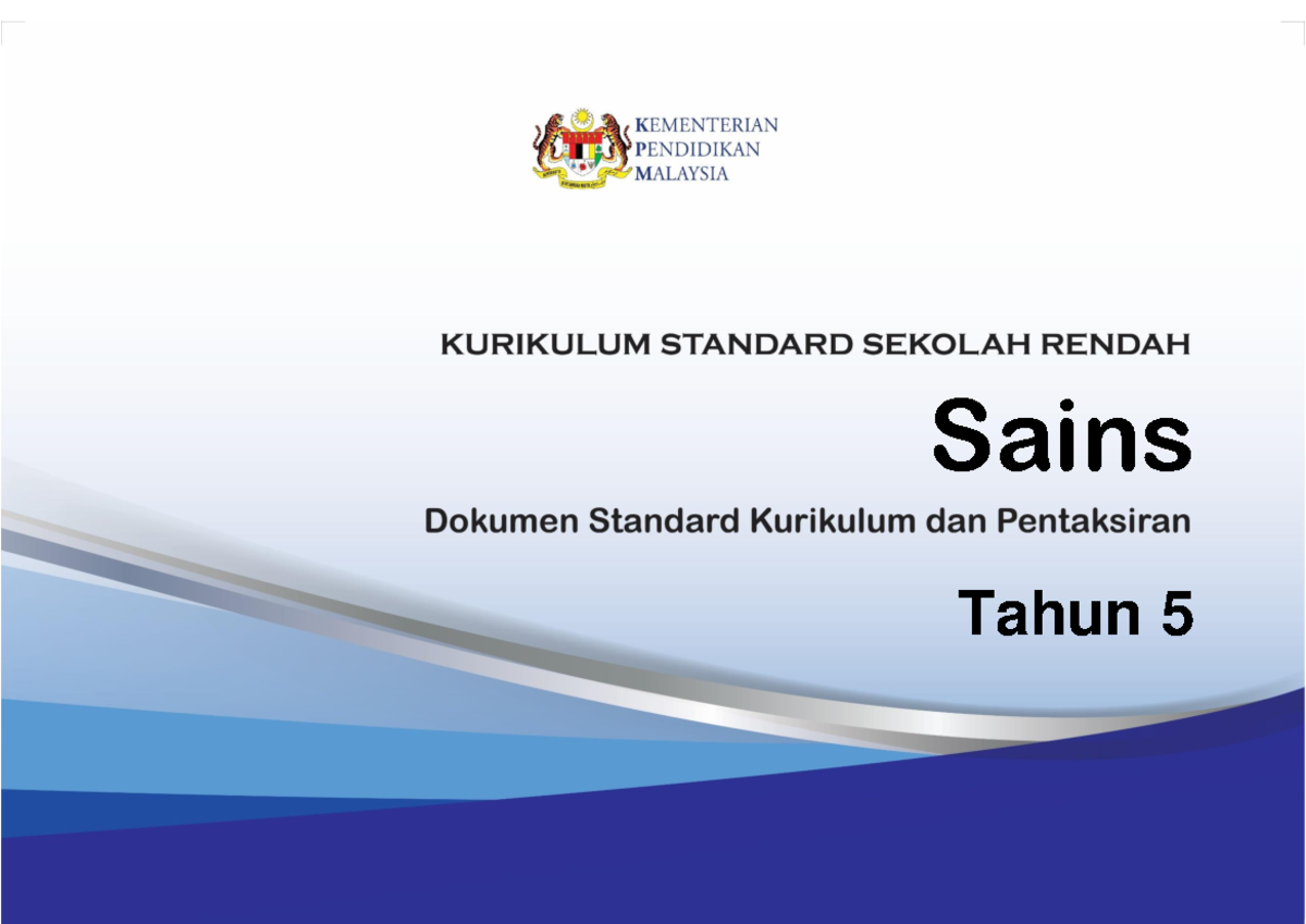 DSKP Sains T5 Shstsgbshs - I Sains Tahun 5 Dokumen Standard Kurikulum ...