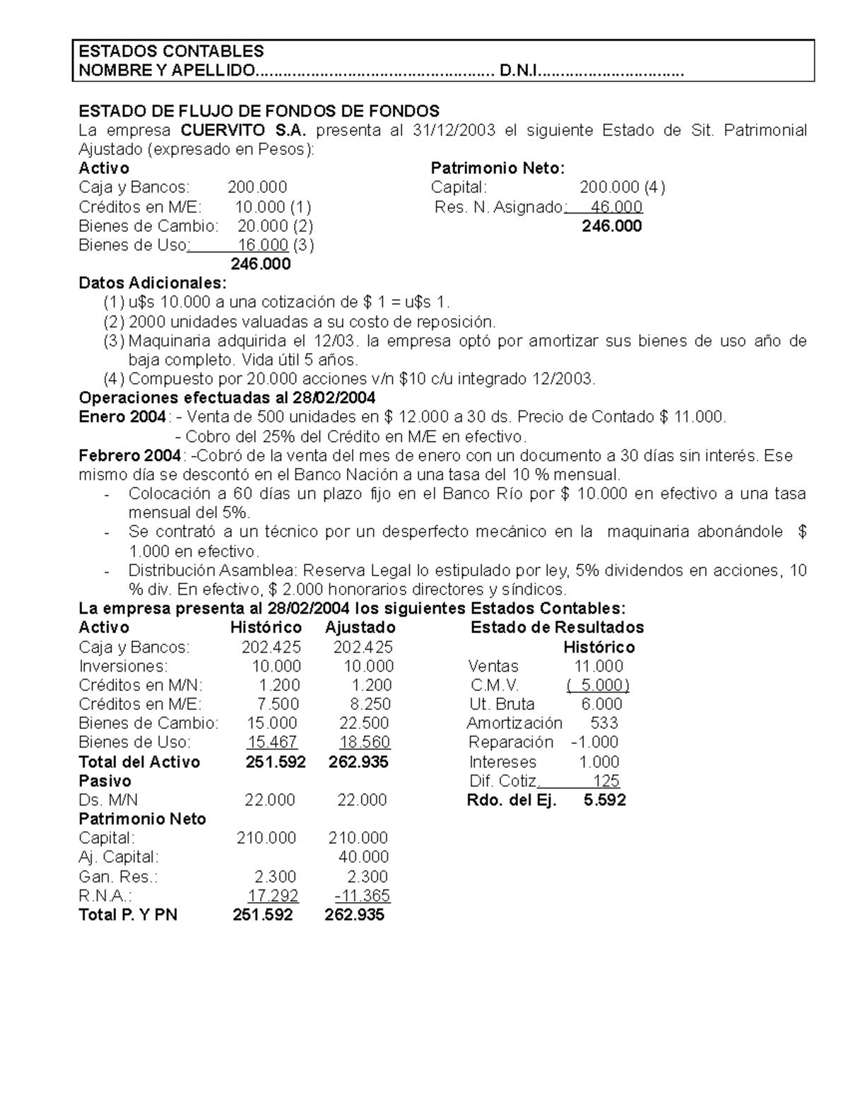 Solucion-efe-ajustado 1 - ESTADOS CONTABLES NOMBRE Y - Studocu