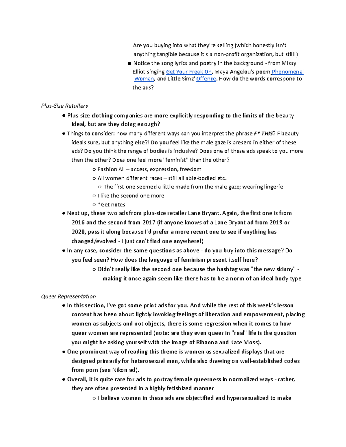 2161 EXAM Section 5 - class notes - Are you buying into what they're ...