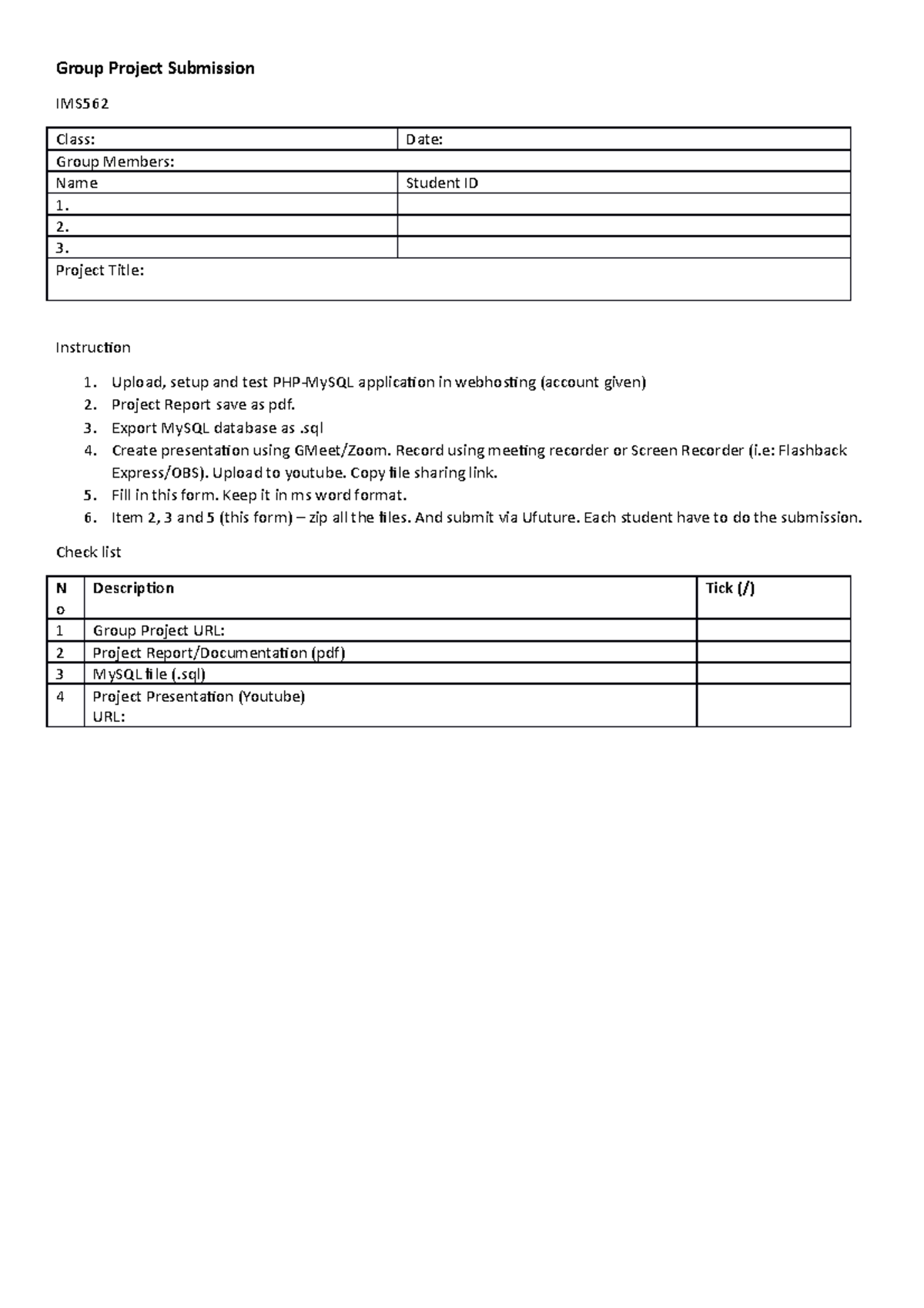 Final Project Submission Form ICM562 - Group Project Submission IMS ...