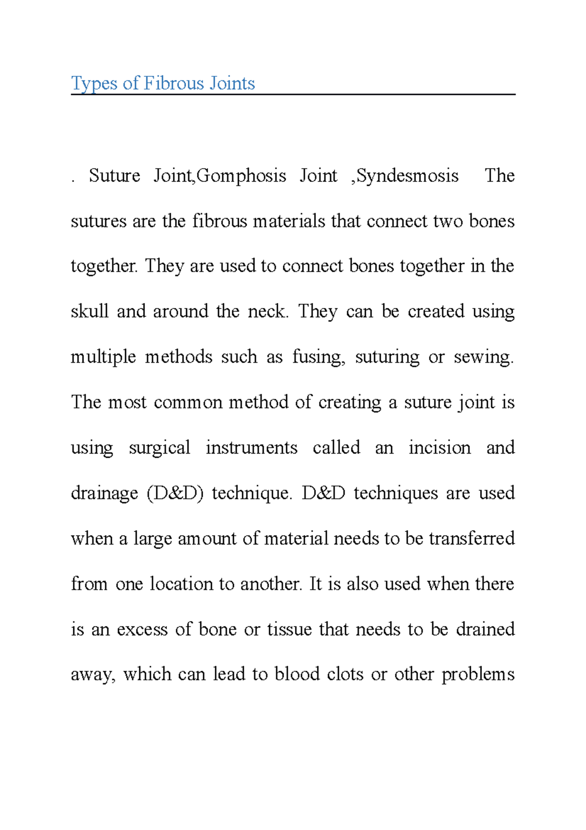 Types of Fibrous Joints - Suture Joint,Gomphosis Joint ,Syndesmosis The ...