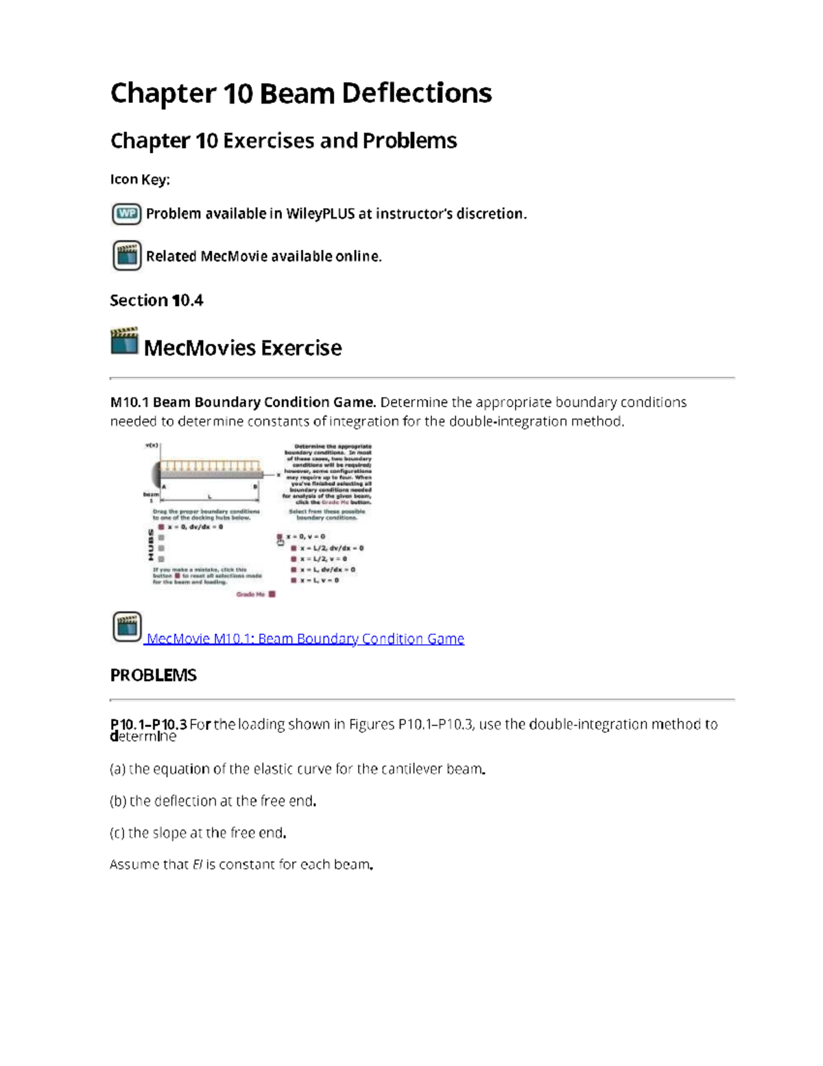 Determining Deflections by Integration of Shear-Force or Load Equation ...