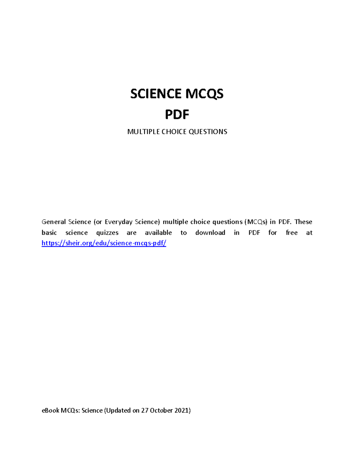 Science-mcqs - mcq - SCIENCE MCQS PDF MULTIPLE CHOICE QUESTIONS General ...