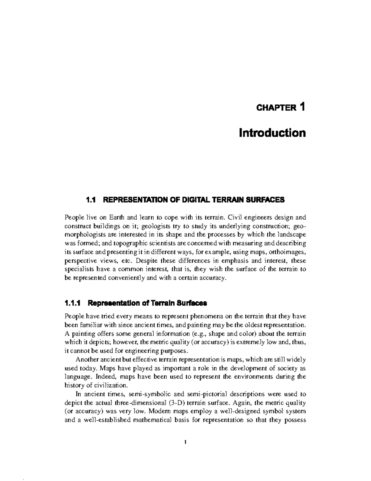 Session 1 Chapter 1 Digital Terrain Modeling Principles and