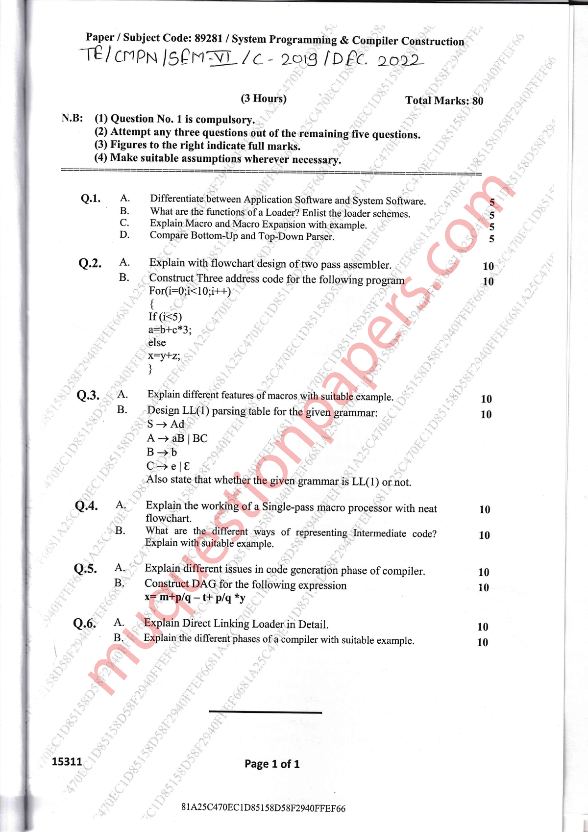 Be Computer-engineering Semester-6 2022 December - Studocu