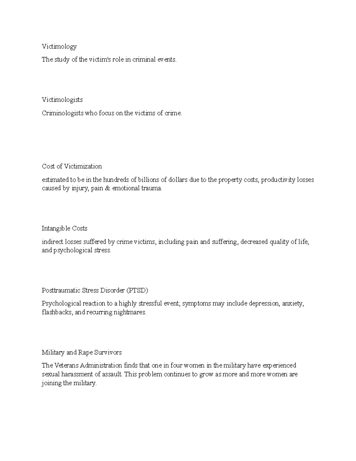 Victims and victimization - Victimology The study of the victim's role ...