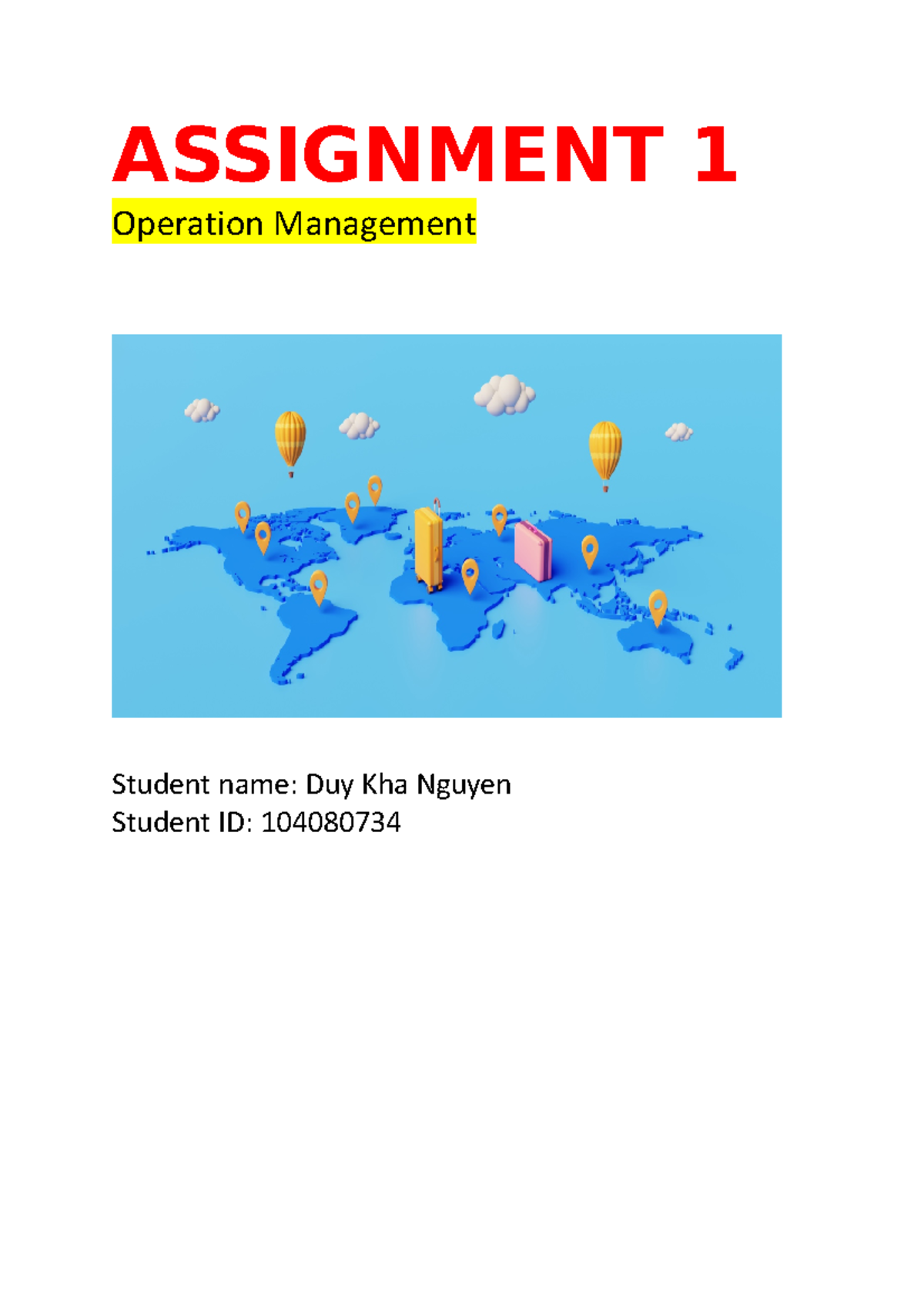 operation management assignment 1