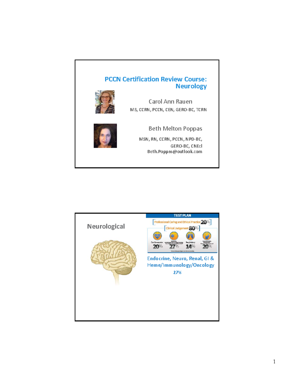 PCCN Neuro - PCCN Exam - PCCN Certification Review Course: Neurology ...
