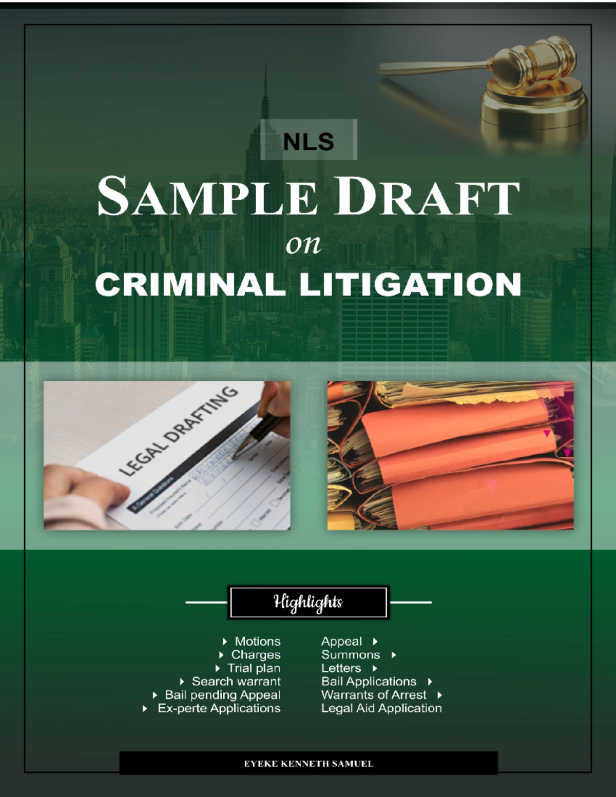 Drafts On Criminal Litigation Law Practice In Nigeria - Table Of 