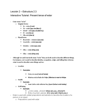 Lección 3 - Estructura 3.1 - Tutorial Notes On Descriptive Adjectives ...