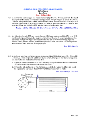 Some useful formulae - formulas - CHEM ENG 2011 - Some useful formulae ...
