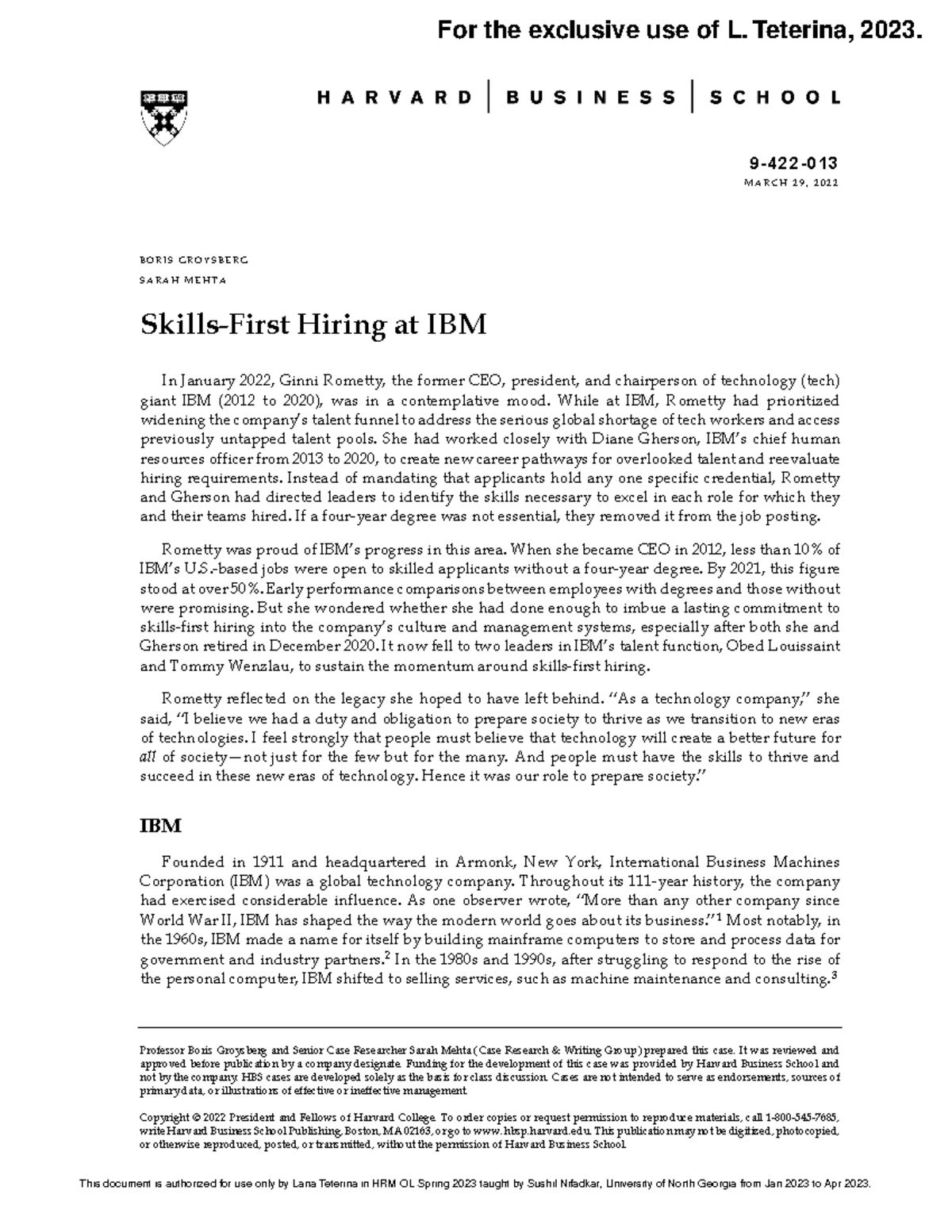 Human Resources - Book - 9 -4 2 2 -0 1 3 M A R C H 2 9 , 2 0 2 2 ...