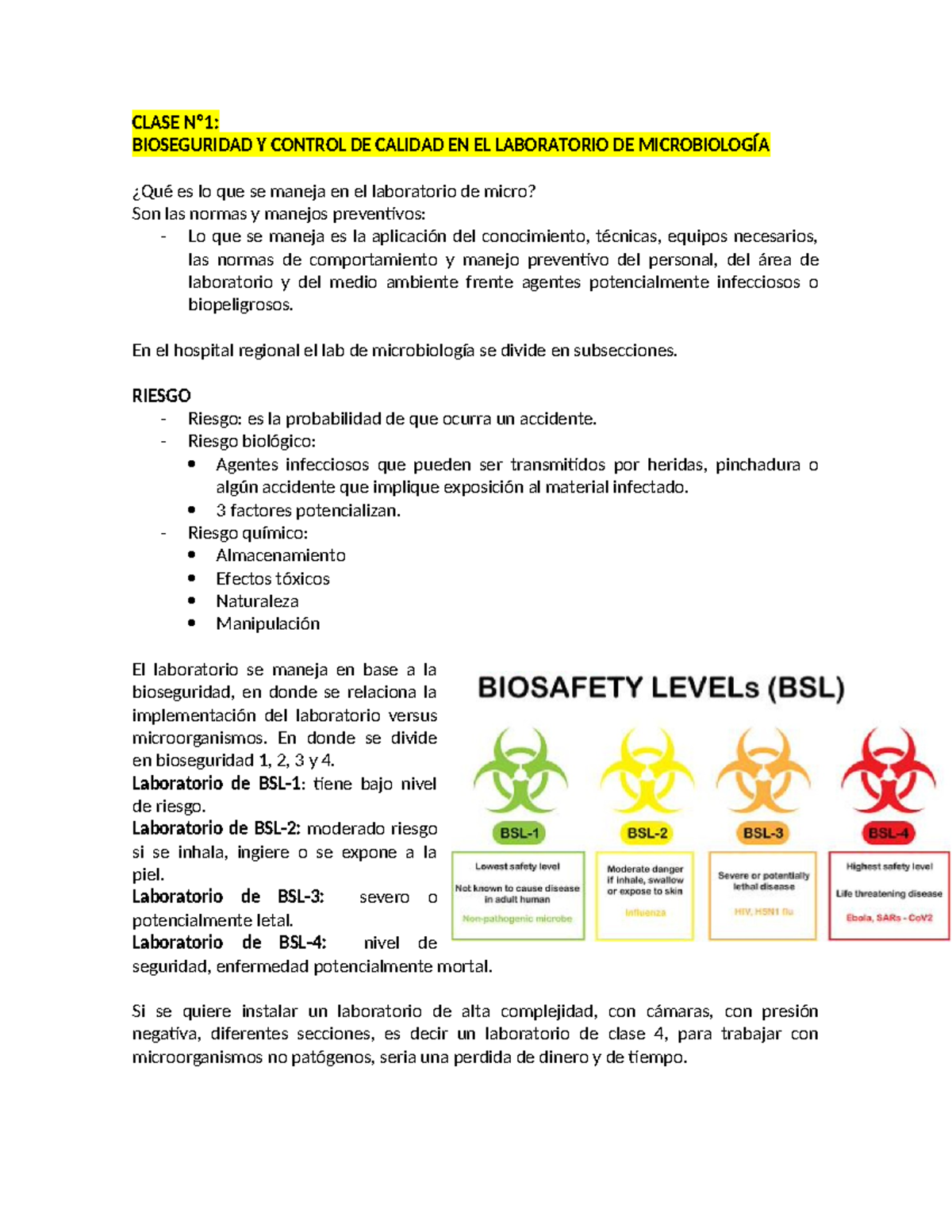 BIOSEGURIDAD Y CONTROL DE CALIDAD EN EL LABORATORIO DE MICROBIOLOGÍA ...