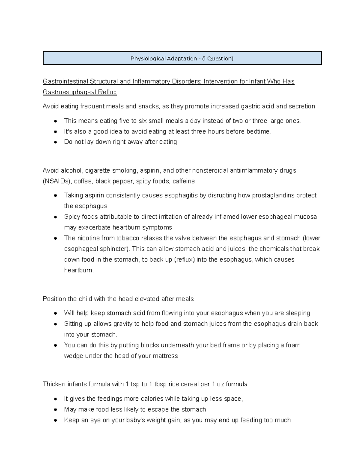 Care of Children 2019 Teaching Points - Physiological Adaptation (1 ...