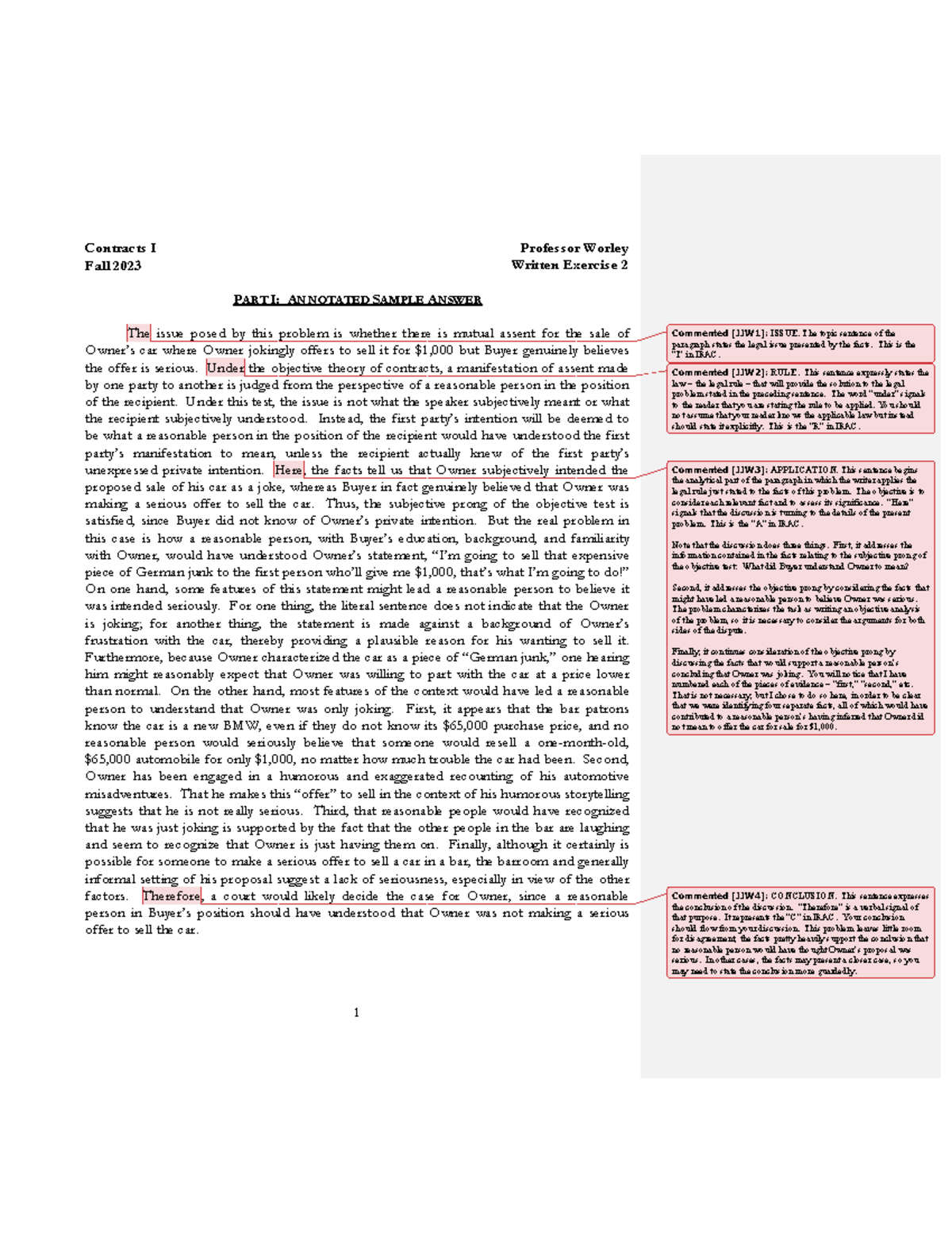 Practice Writing Exercise 02 Suggested Answer 1 The Issue Posed By This Problem Is Whether Practice Writing Exercise 02 Suggested Answer 1 The Issue Posed By This Problem Is Whether