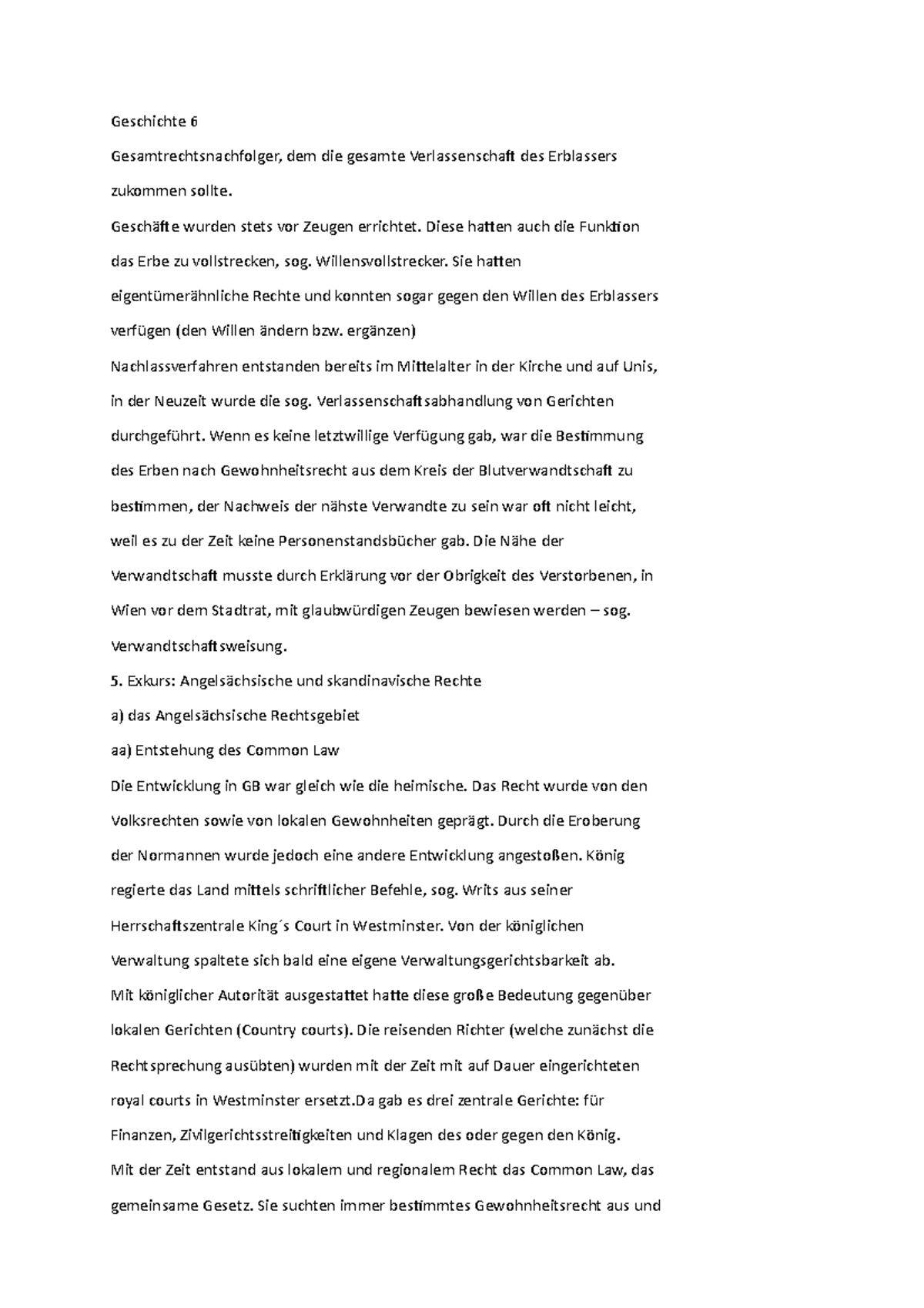 Die Räuber Akt 1 Szene 1 Zusammenfassung Geschichte 6 - Zusammenfassung - Geschichte 6 Gesamtrechtsnachfolger