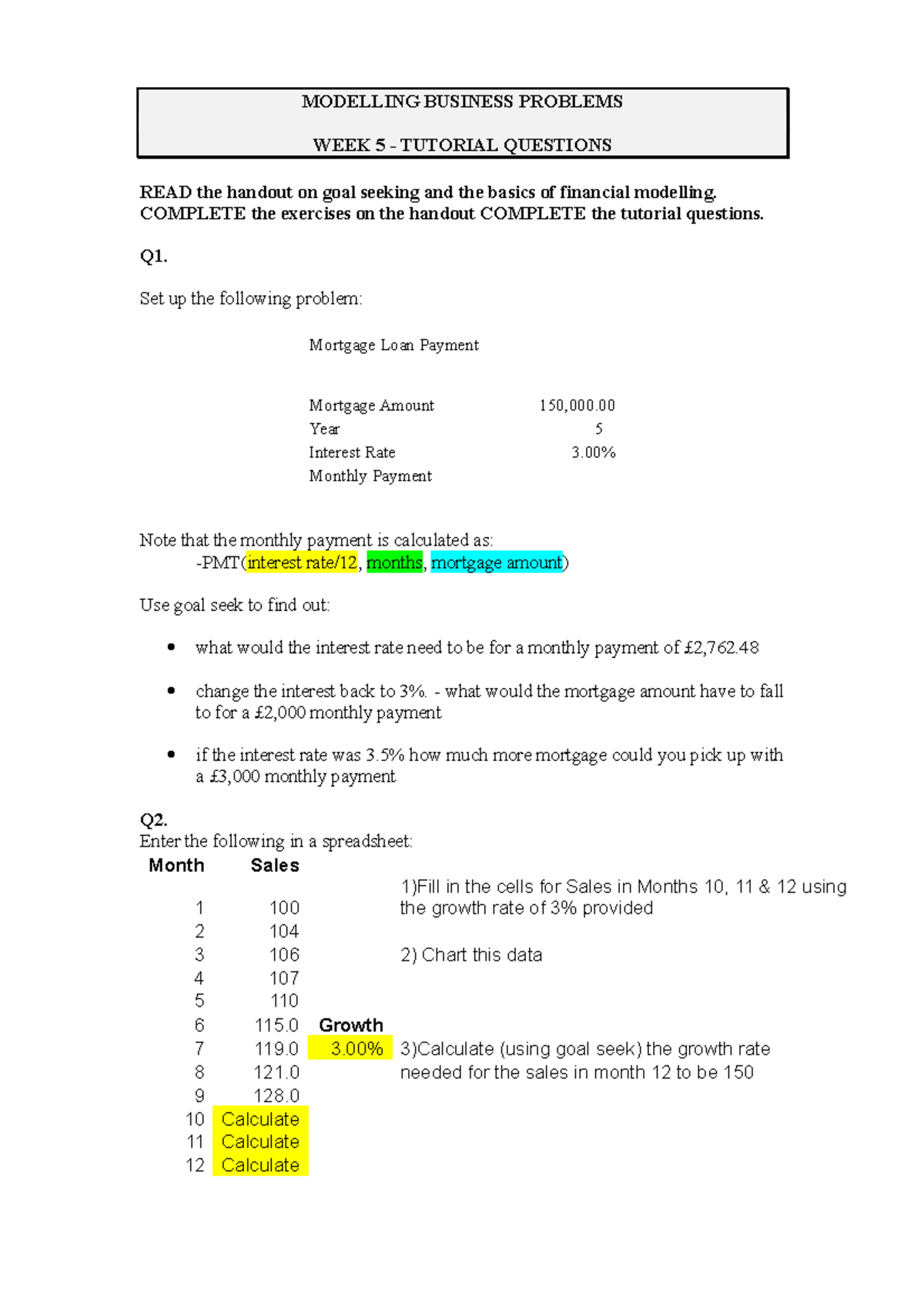T6 Fin Models Mortgage Payroll V Qp Information Technology For Studocu