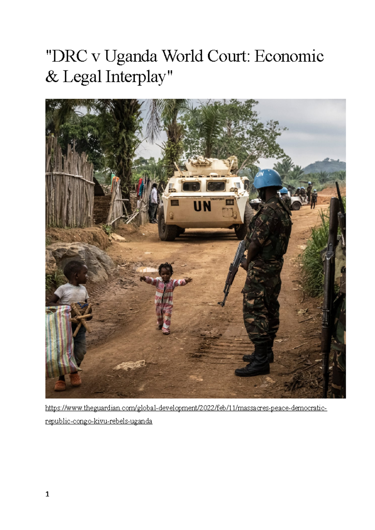 DRC V Uganda - Article on ICJ case - 