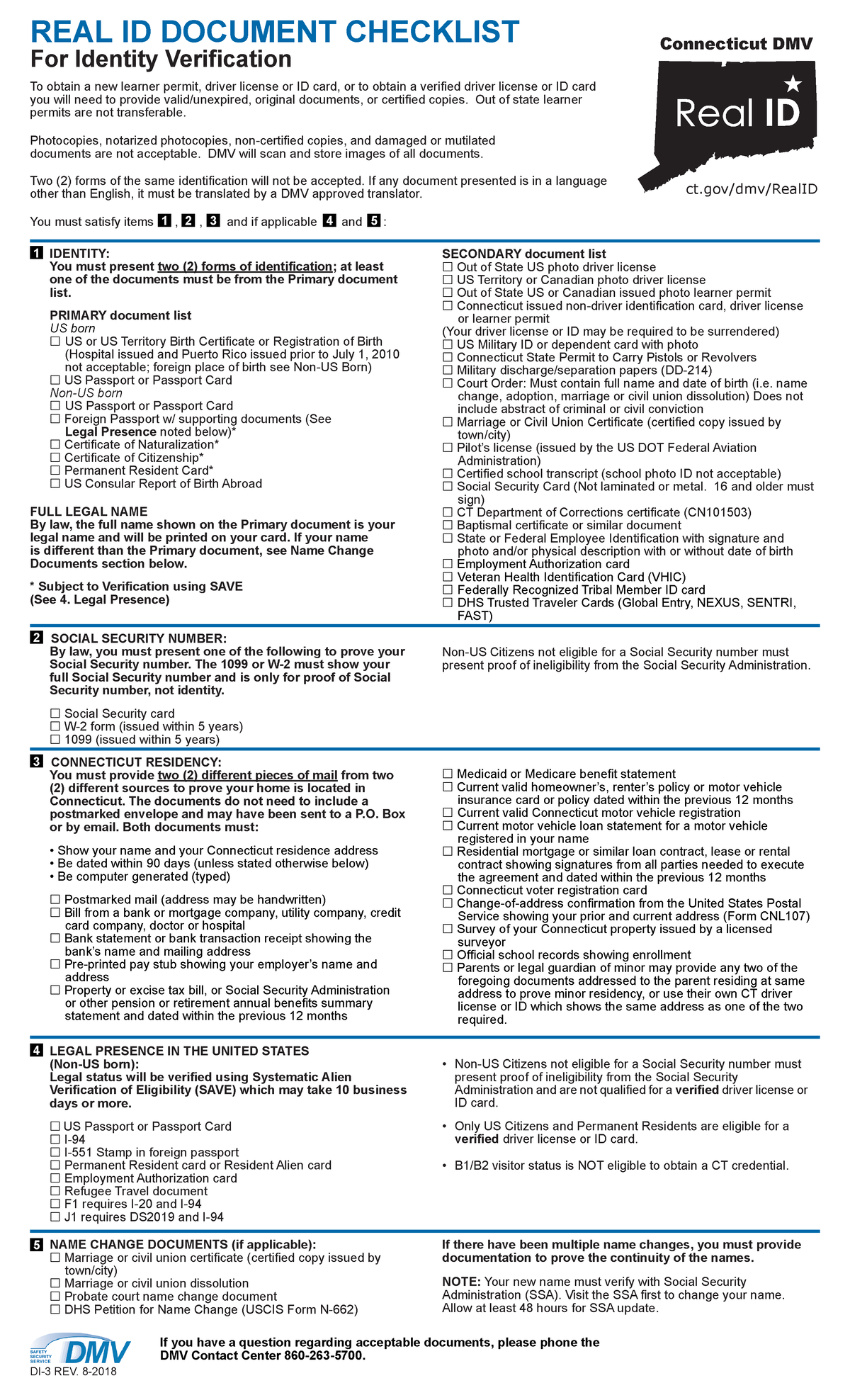 Select IDaccptdocs 3pdf - REAL ID DOCUMENT CHECKLIST For Identity ...