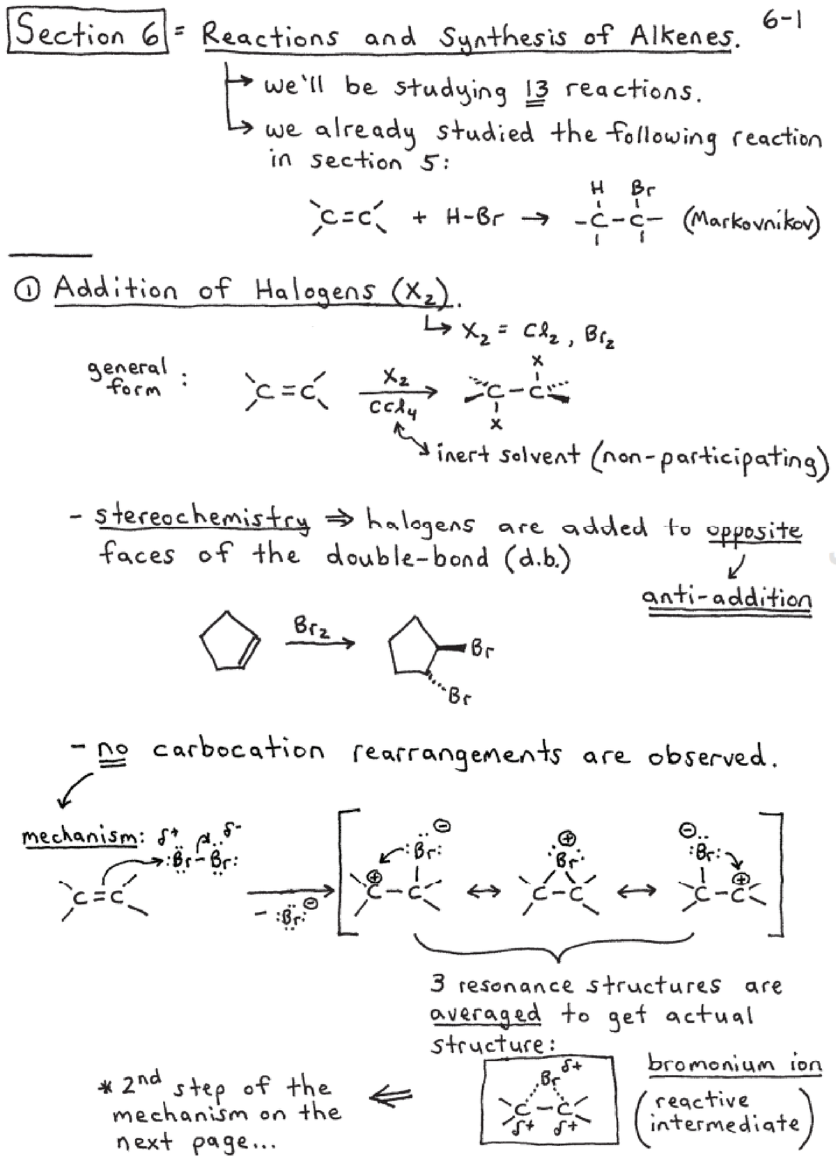 Q - Reactions and Synthesis of Alkenes - Section 6 of Organic Chemistry ...