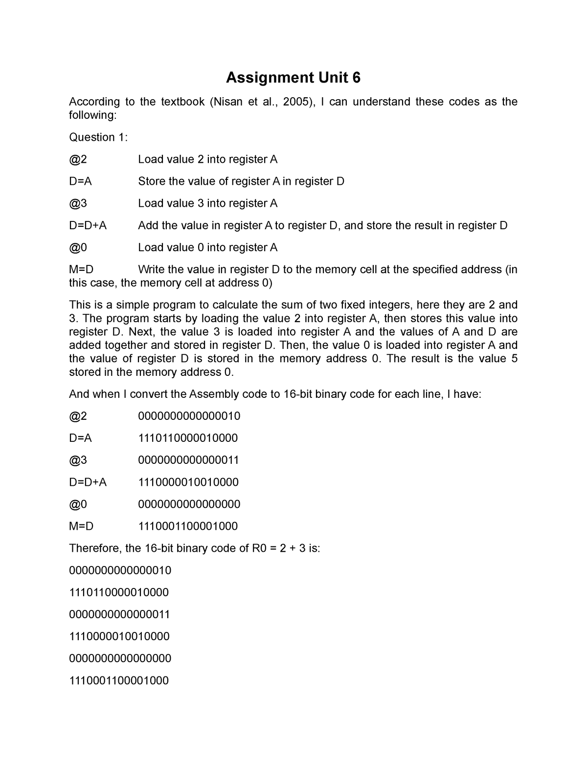 question 1 what is the completion code for assignment 2